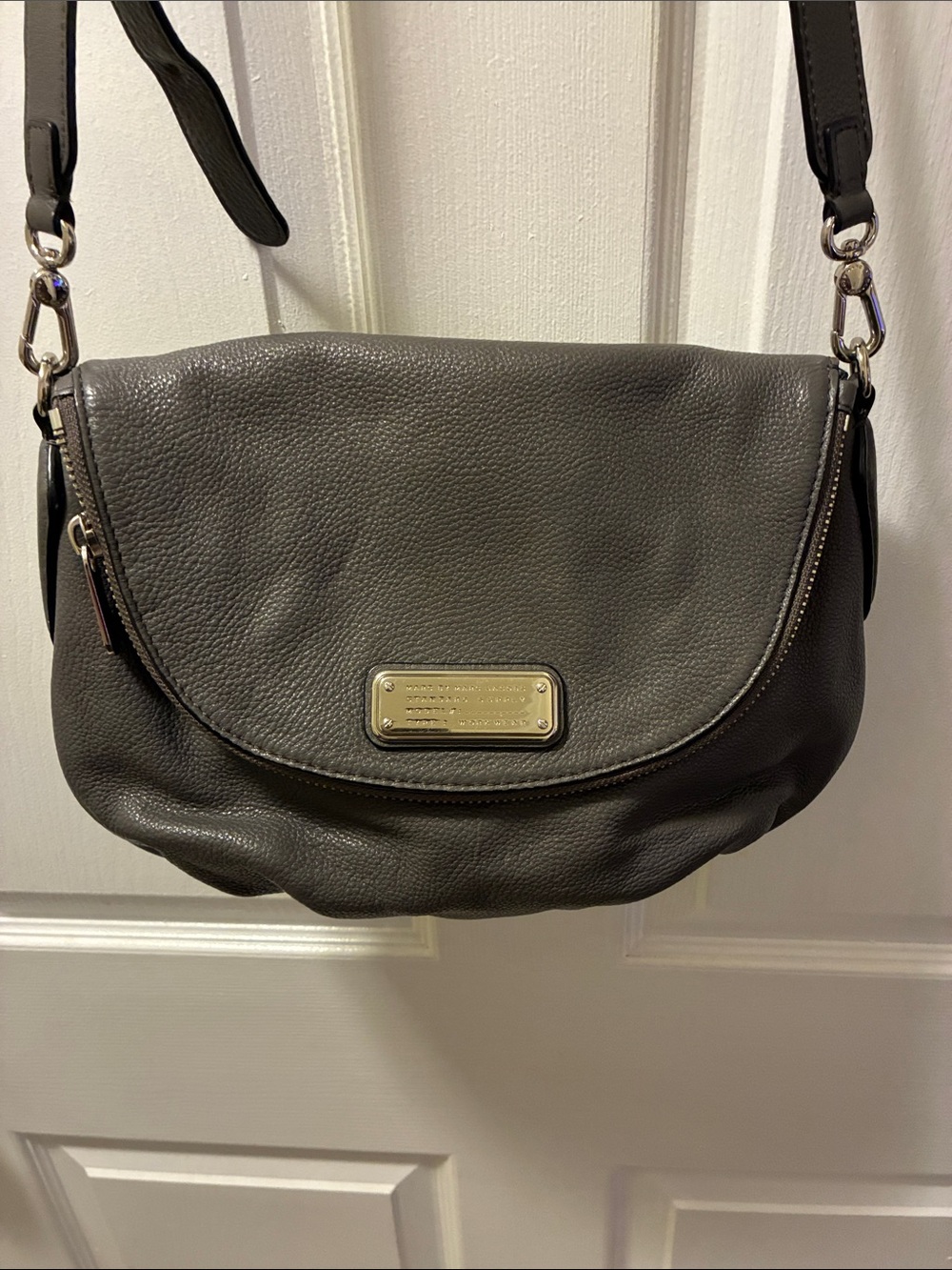 Marc by Marc Jacobs classic Q Natasha Leather Crossbody Bag in Dark Grey